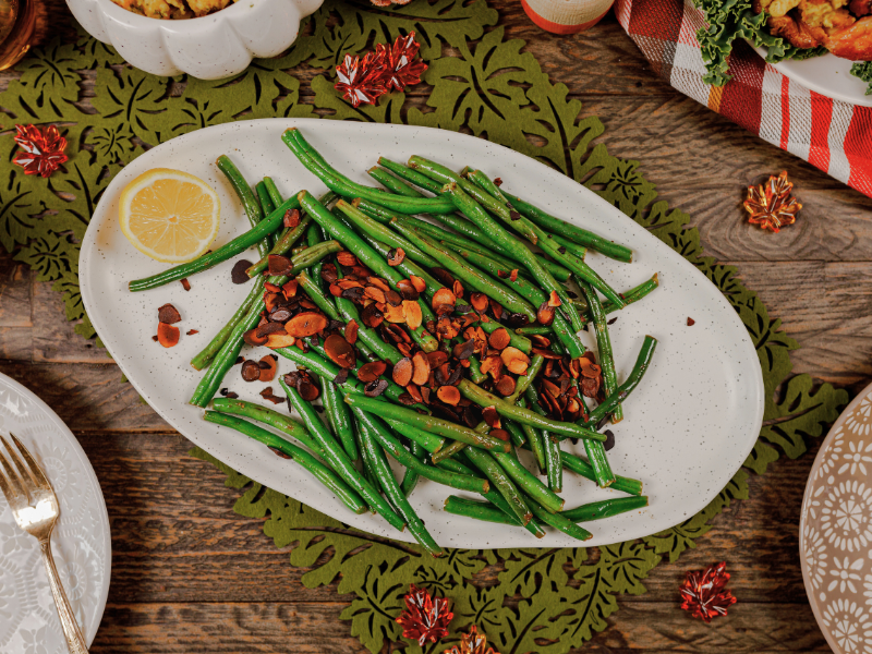 Lemon Green Beans with Toasted Almonds